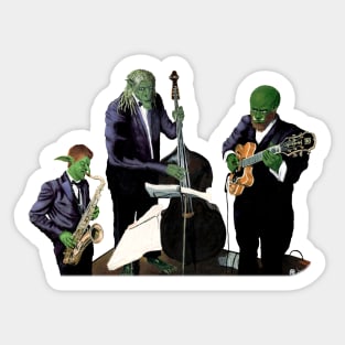 Goblin, Troll, and Orc Jazz Musician Fantasyart Sticker